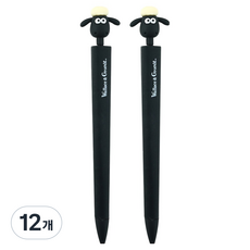 핑크풋 월레스와 그로밋 삼각샤프 2탄 숀 블랙, 12개, 0.5mm