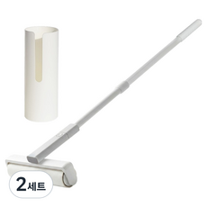 홈앤미 플립 돌돌이 테이프클리너 본체 + 리필 + 밀대 세트, 2세트