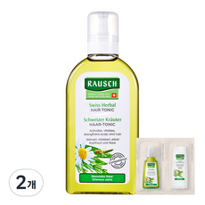 라우쉬 스위스 허벌 헤어 토닉 200ml + 스위스 허벌 케어 샴푸27.5ml + 컨디셔너 27.5ml, 2개