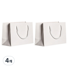 언더보스 무지 쇼핑백 가로형 32 x 43 x 14 cm, 흰색, 4개
