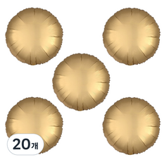 라운드 새틴럭스 은박 풍선 45cm, 골드, 20개