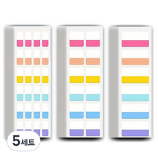 코쿠리 인덱스 접착 메모지 분류 스티커 3종 x 20p 세트 형광색 6W0269, 5세트