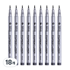 STA 防水繪圖素描美術筆 AD001, 混合色, 18個