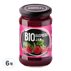 RUDOLFS 유기농 라즈베리잼, 400g, 6개