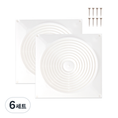철물대장 PVC 백색 환기창 2p 세트, 6세트