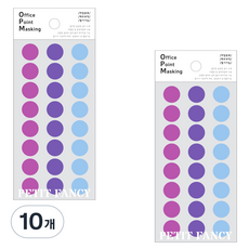 쁘띠팬시 오피스 포인트 마스킹 스티커 6p OPM-V302A, 혼합색상, 6개입, 10개