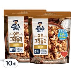 롯데제과 퀘이커 오트 그래놀라 골든 넛츠, 200g, 10개
