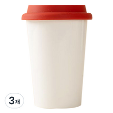 해피정코리아 텀블러 머그컵 350ml, 레드, 3개 레드, 3개