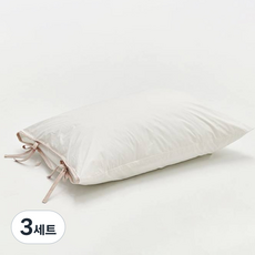 파르페by알레르망 국내 제조 헤이 리본자루 베개커버 50x70 + 솜 세트, 페일로즈(베개커버), 3세트