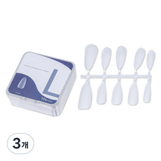 BARNA Nail Matte Fit 杏仁延長甲片 L 100p, 3個, 單一顏色