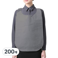웰프런 일회용 부직포 위생 앞치마, 그레이, 200개