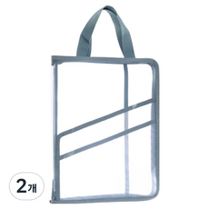 Documo A4 透明手提文件檔案整理袋, 2個, 藍色