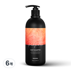 바나날 퍼퓸드 헤어 샴푸 피치 플로랄 머스크향, 500ml, 6개