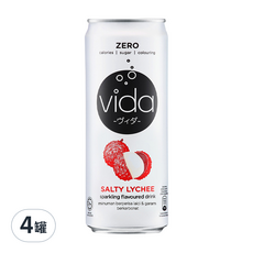 vida 氣泡飲 鹹荔枝味, 325ml, 4罐