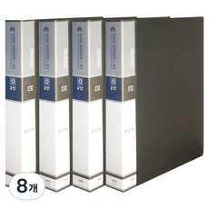 마이다스 PP칼라 O링 바인더 3공 민 3cm A4, 흑색, 8개