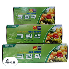 해피크린 크린팩 대 200매 + 중 200매 + 소 200매, 4세트