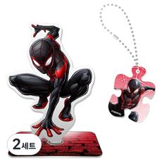 PUZZLE LIFE 漫威蜘蛛人邁爾斯壓克力立牌 + 鑰匙圈套組 MAS302, 2套