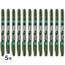 Lineplus OHP筆 1mm 水性筆MF 0.4mm, 綠色, 5個