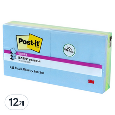 포스트잇 팝업 리필 강한 점착용 76 x 76 mm R330-6SST, 혼합색상, 12개, 90개입