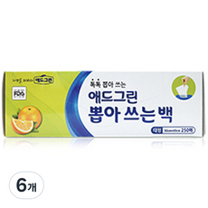 애드그린 뽑아쓰는백 250매 대 30 x 45 cm, 대형, 250개입, 6개