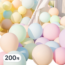 Eumes 派對馬卡龍色圓形氣球 30cm, 200個, 混色
