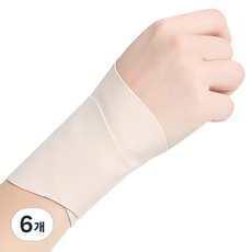 양손사용 스포츠 배드민턴 테니스 손목 보호대 BRP895, 심플살구, 6개