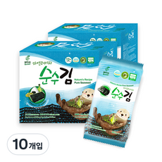Jjangjuk 孩童海苔 10包入, 原味, 10盒