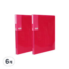 희망화일 아이콘 칼라 화일 40P 내지 고정형, 분홍, 6개