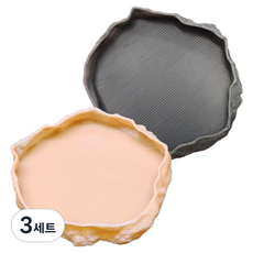 레몽크리프 소동물 먹이그릇 2종 세트 소, 그레이, 베이지, 3세트
