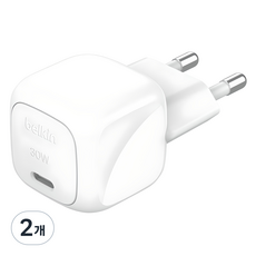 벨킨 부스트차지 USB-C PPS 30W 초소형 고속충전기 WCA008krWH, 화이트, 2개