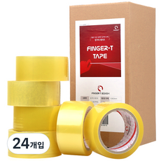 Fingerty 中型包裝用封箱膠帶 48mm x 45m x 0.063mm, 透明, 24入