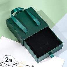 일호장신구 손잡이 선물상자 9cm, 2개, 그린
