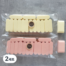 Sponge Pop 親水海綿, 黃色 + 粉膚色, 60個