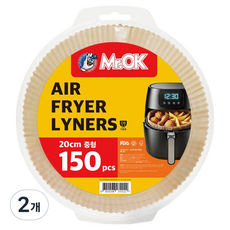 미스터오케이 에어프라이어 종이호일, 20cm, 150개입, 2개