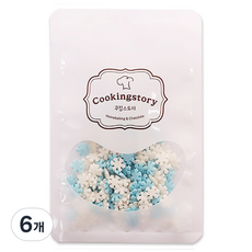 쿠킹스토리 스프링클 눈꽃 셰이프, 6개, 15g