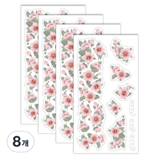 Indosida 花中花貼紙, 8個, 木槿花