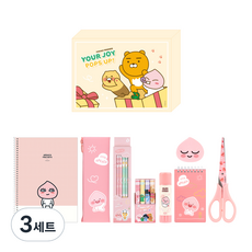 카카오프렌즈 또박또박 문구세트 어피치, 3세트