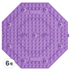 라온템 발바닥 지압판 매트, 6개, 퍼플