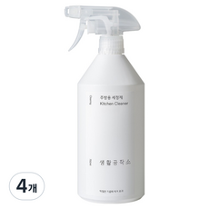 생활공작소 주방용 세정제, 4개, 750ml