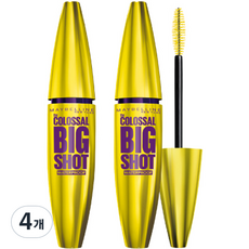 메이블린 콜로썰 빅샷 마스카라 10ml, 혼합 색상, 4개