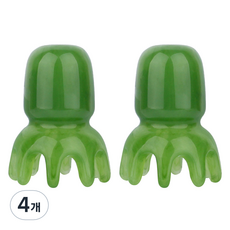 章魚按摩器 頭皮刮痧, 4個, 綠色