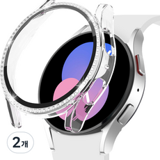 It's Life Galaxy Watch 水鑽鋼化玻璃全包覆保護殼 40mm, 透明
