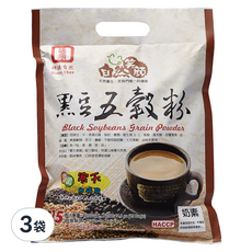 源順食品 自然笑顏 黑豆五穀粉, 420g, 3袋
