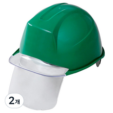 동명 건설현장 공사장 머리보호 ABE 신투구형 투명창 보안경 안전모 다크그린, 2개