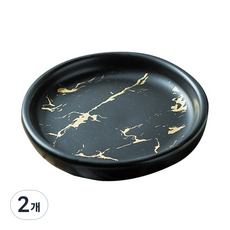 고져스 골드마블 비누트레이, 블랙, 2개