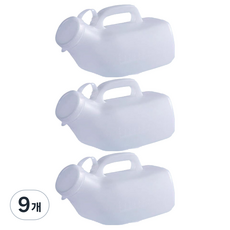 소울리치 심플한 휴대용 소변기 1.2L, 화이트, 9개