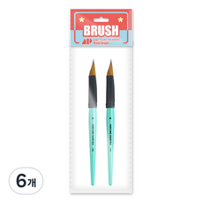 AwesomePainting 設計款 TRIPLE WEDGE 三角錐形筆刷, 6號, 6個