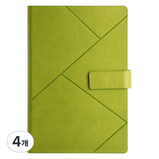 Madakkumi 商務辦公用高級筆記本 A5日誌 A款, 02 綠色, 4個