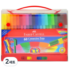 FABER-CASTELL 輝柏 連接筆 60色簽字筆組, 混色, 2套