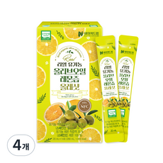 네이처드림 리얼 유기농 올리브오일 레몬즙 올레샷, 280ml, 4개